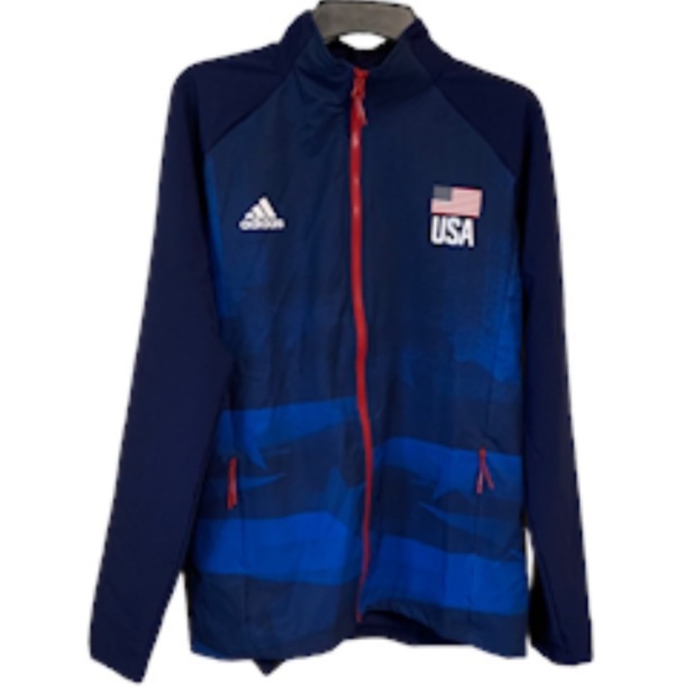 NWT Adidas USA Volleyball Warm Up Full Zip Track Jacket FK1034 Women’s Size LT